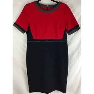 Tommy Hilfiger Dress 12 Red Sheath Career Women